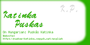 katinka puskas business card